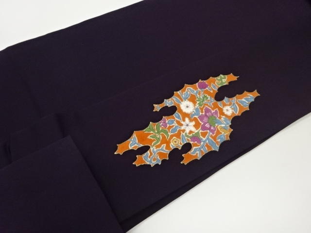 7438897: JAPANESE KIMONO JAPANESE NAGOYA OBI / SHIOZE / KINSAI